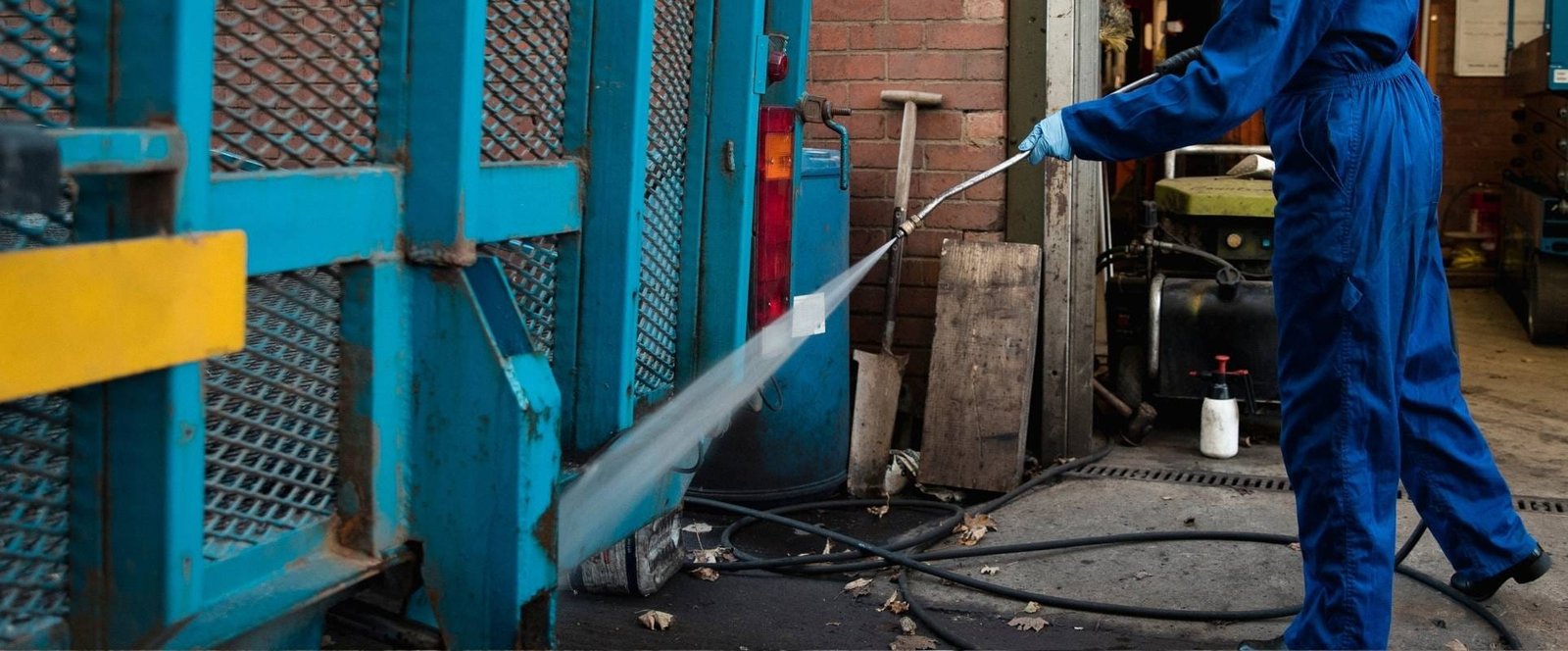 Commercial Pressure Washing Services Professional commercial pressure washing cleaning industrial equipment.